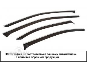 Дефлекторы окон CHROMEX с хром. молдингом VOLKSWAGEN TOUAREG II 2010-, 4 шт.